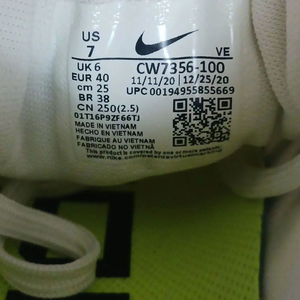 Nike Air Zoom Pegasus 38 White Black Men's Walking Running Sneakers Shoes Size 7